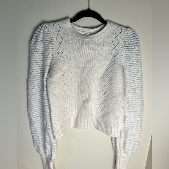 Anthropologie white knit sweater - Picture 1 of 4